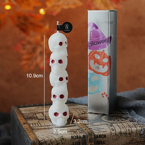 Nến xếp chồng hình ma trắng cá nhân hóa 10.9cm, hương thơm lê Anh, sáp đậu nành thư giãn, ý tưởng quà tặng Halloween - Product Image 1