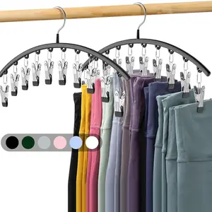 DS3040 Laundry Drying Rack Windproof Clothes Hanger Rack For Sock Bra Underwear Hat Stainless Steel Sock Drying Rack With Clips