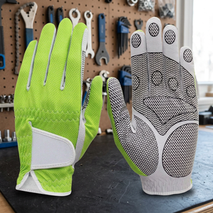 Gants de golf en cuir véritable respirants toutes saisons avec logo personnalisé, anti-UV, unisexe, pour main gauche ou droite - Product Image 3