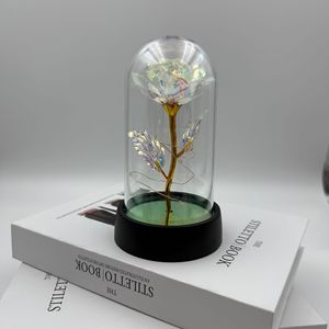 Regalo novedoso, flores rosas eternas, cúpula de cristal, luz LED, Galaxia, <span class=keywords><strong>rosa</strong></span> para regalo del Día DE LA Madre - Product Image 3
