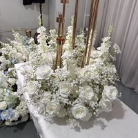 Karangan Bunga Baby's Breath Sutra Diameter 60cm Buatan Tangan Grosir Pabrik IFG untuk Lilin, Pernikahan, Hari Ibu, Natal
