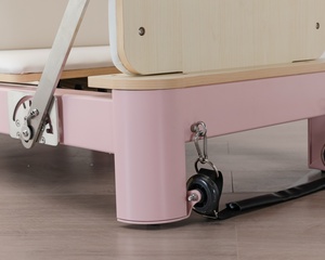 LUMINE Reformer de Pilates Commercial en Aluminium Rose Durable, Pliable, Portable et Réglable pour <span class=keywords><strong>Studio</strong></span> et Usage Domestique, avec Fonctionnalités de Bien-être Corporel - Product Image 3