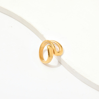Anillo Boho Dorado en Espiral con Bandas Trenzadas, Ajustable, Apilable, para Mujer, Regalo para Uso Diario
