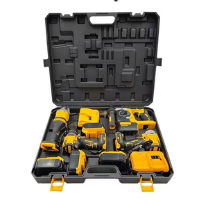 Kit di Utensili Elettrici Senza Fili ad Alte Prestazioni con Motore Brushless in Acciaio Inox, Trapano Elettrico, Martello e Smerigliatrice Angolare <span class=keywords><strong>per</strong></span> Riparazioni Domestiche - Product Image 1
