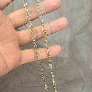 Xinfly ของขวัญหรูหราแบรนด์ที่กำหนดเองเครื่องประดับ paperclip ผู้ชายและผู้หญิงบริสุทธิ์18K สร้อยข้อมือทองคำแท้สีเหลืองแท้สร้อยคอสร้อยข้อมือ - Product Image 3