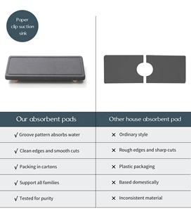 Panier d'évier à séchage instantané Organisateur d'évier de cuisine Séchage rapide <span class=keywords><strong>Plateau</strong></span> d'évier en pierre de terre de diatomées Porte-éponge Porte-savon - Product Image 3