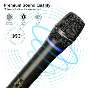 Biner Hochwertiges W7 UHF-Funk mikrofon Tragbares Lautsprecher mikrofon Wiederauf lad bares Mikrofon für Karaoke-Teache - Product Image 2