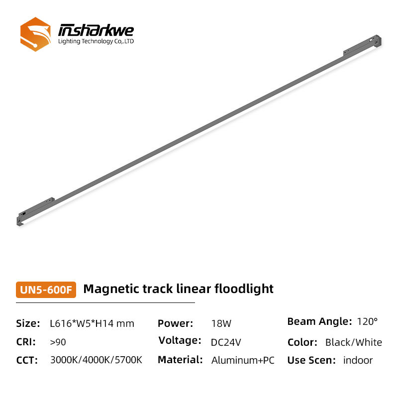 UN5-600F Magnetic track linear floodlight 18W