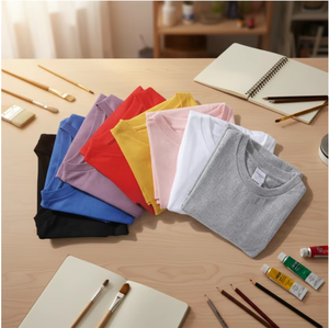 Camisetas de algodón 100% transpirables de manga corta para hombre, estilo casual, con hombros caídos, 21 colores sólidos, novedad 2026 - Product Image 3