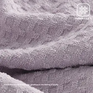 Toalla Turbante para Cabello Seco Personalizada OEM ODM, Toalla <span class=keywords><strong>de</strong></span> <span class=keywords><strong>Pelo</strong></span> Absorbente <span class=keywords><strong>de</strong></span> Secado Rápido con Cola Ancha Tipo Waffle para <span class=keywords><strong>Mujer</strong></span>, Gorro <span class=keywords><strong>de</strong></span> Toalla para Cabello para Adultos con Cabeza Grande - Product Image 2