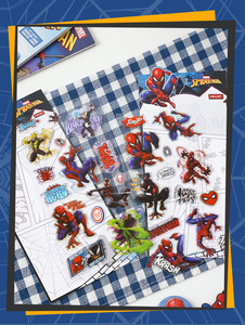 Autocollants 3D gonflés <span class=keywords><strong>Spider</strong></span>-<span class=keywords><strong>Man</strong></span>, feuille d'autocollants de super-héros de dessin animé, récompense pour enfants, décoration DIY pour téléphone et cahier - Product Image 5