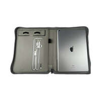 Porte-documents de voyage professionnel A5 personnalisé avec logo, rechargeable, 100 feuilles, fermeture éclair, organiseur de documents