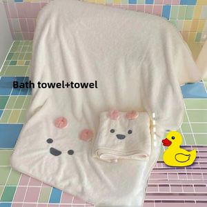 Coral Velvet Woven Bath <b>Towel</b> Set Soft Absorbent Quick Dry Square Cartoon <b>Embroidered</b> Hand Face <b>Towels</b> for Child Home Hotel Use - Product Image 2