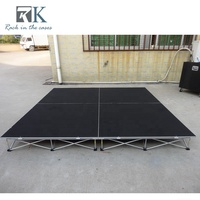 Plateforme mobile pliable en aluminium 4x4 pieds, podiums à montage facile