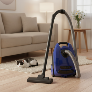 Small Wireless Dry Electric Carpet Cleaner Handheld Canister <b>Vacuum</b> Cleaner with Bag for Car and Home - Product Image 2