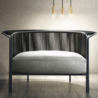 Fauteuil de jardin en rotin moderne, résistant à l'eau, en osier, pour hôtel de luxe, balcon, jardin, mobilier de détente