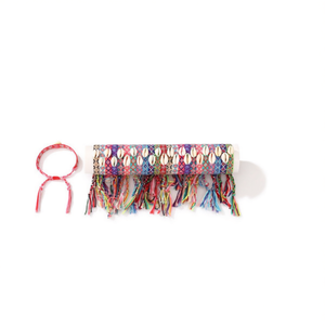 Bracelet perlé coloré avec pompons en coquillage, style bohème pour femmes, 24 pièces - Product Image 4