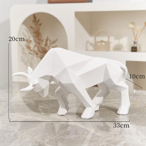 Precio sorpresa Estatua de toro dorado Hogar Oficina Sala de estar Interior Resina Animal Artesanía Riqueza Decoración Toro Escultura - Product Image 5
