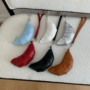 Monedero con cierre de cremallera de 6 pulgadas, mini bolso cruzado para lápiz labial y auriculares, para uso diario, en colores macaron. - Product Image 1