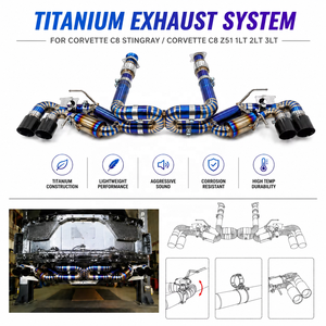 Échappement en titane de qualité supérieure pour améliorer les performances, compatible avec la valve OEM pour Chevrolet <span class=keywords><strong>Corvette</strong></span> C8 Z51 Stingray, simulateur de valve - Product Image 1