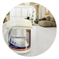 Peinture de sol époxy polyuréthane auto-nivelante effet marbre brillant pour intérieur, couleurs personnalisées, vente en gros