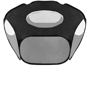 Corralito para mascotas pequeño, jaula plegable con cubierta superior, antiescape, valla para animales - Product Image 3