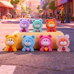 Figurine en résine Léopard de la série Crazy Animal City, thème Grippe Porcine, petite figurine décorative pour bureau et véhicule, cadeau adorable - Product Image 2