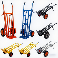 Carretilla de Plataforma Plegable Industrial OEM de Metal con 2 Ruedas, Duradera y Ajustable, para Almacén