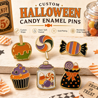 Schmetterlingsverschluss mit individuellem Logo-Design, Halloween-Süßigkeiten, Hart- und Weichemaille-Metallbroschen, Anstecknadeln für Geschenke, Einzelhandel, Events und Werbeaktionen