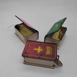 Caja de Tarjetas de Energía Positiva Hecha a Mano, Frases Inspiradoras en Inglés, Almacenamiento Portátil, Regalo Creativo y Cultural, 20 cm x 20 cm, Rojo Rosa - Product Image 2