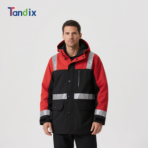 Invierno Cálido impermeable abrigo de alta visibilidad ingeniero caldera mecánica construcción trabajo chaqueta Hi Vis reflectante trabajador ropa de trabajo - Product Image 2