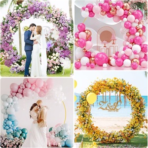 Arco de Boda Redondo Dorado de 7.2 Pies de Ancho, Soporte de Metal Resistente para Fondo de Ceremonia de Boda, Cabina de Fotos, Decoración de Boda - Product Image 6