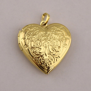 CZ8777 oro placcato in stile Vintage 18k motivo a fiocco di fiori ovale cuore rotondo Allah segreto messaggio <span class=keywords><strong>libro</strong></span> foto ciondolo foto medaglione - Product Image 5