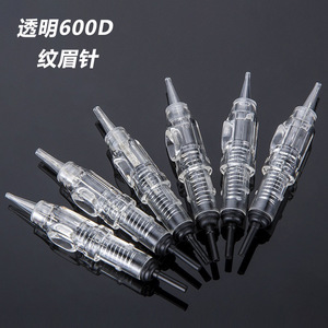 Aiguilles de tatouage transparentes 600D, cartouches jetables pour microblading des sourcils, aiguilles pour maquillage permanent - Product Image 1