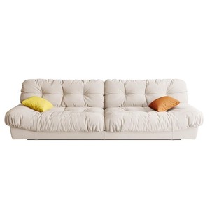 Sofá Nórdico Cloud, Minimalista, Moderno, Color Crema, Tres Plazas, para Sala de Estar - Product Image 3