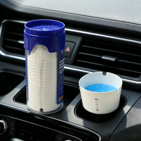Cendrier de voiture miniature jetable, portable, sans fumée, anti-odeur, avec gel de silice bleu pour utilisation en voiture