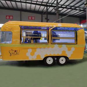 Custom Mobile Kitchen Pizza <strong>Fast</strong> <strong>Food</strong> <strong>Trailer</strong> with Full Kitchen Candy &amp; Chips Snack Machines for Outdoor Street Vending - Product Image 2