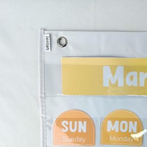 Calendario de Bolsillo con Vista Mensual, Diseño Minimalista de Tela, Gestión del Tiempo, Regreso a Clases, Uso en el Aula - Product Image 5