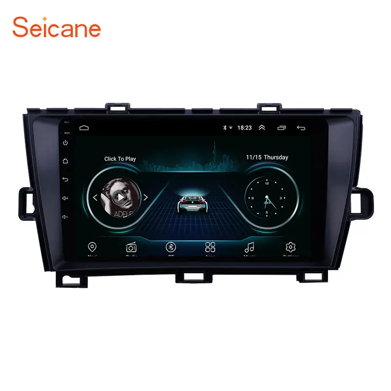 Radio Navigasi GPS Android 10.0, Layar Sentuh HD 9 "Mendukung Carplay Kamera Belakang untuk 2009-2013 Toyota Prius RHD