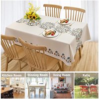 Nappes imperméables, nappes en plastique résistantes aux taches et à l'huile, couvre-table en PVC pour une utilisation intérieure et extérieure au printemps