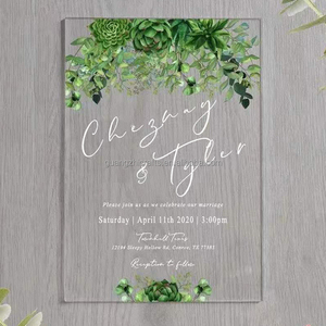 Acrylic Party <strong>Invitations</strong> Acrylic <strong>Graduation</strong> <strong>Invitations</strong> Acrylic Wedding <strong>Invitations</strong> with UV Printing - Product Image 6