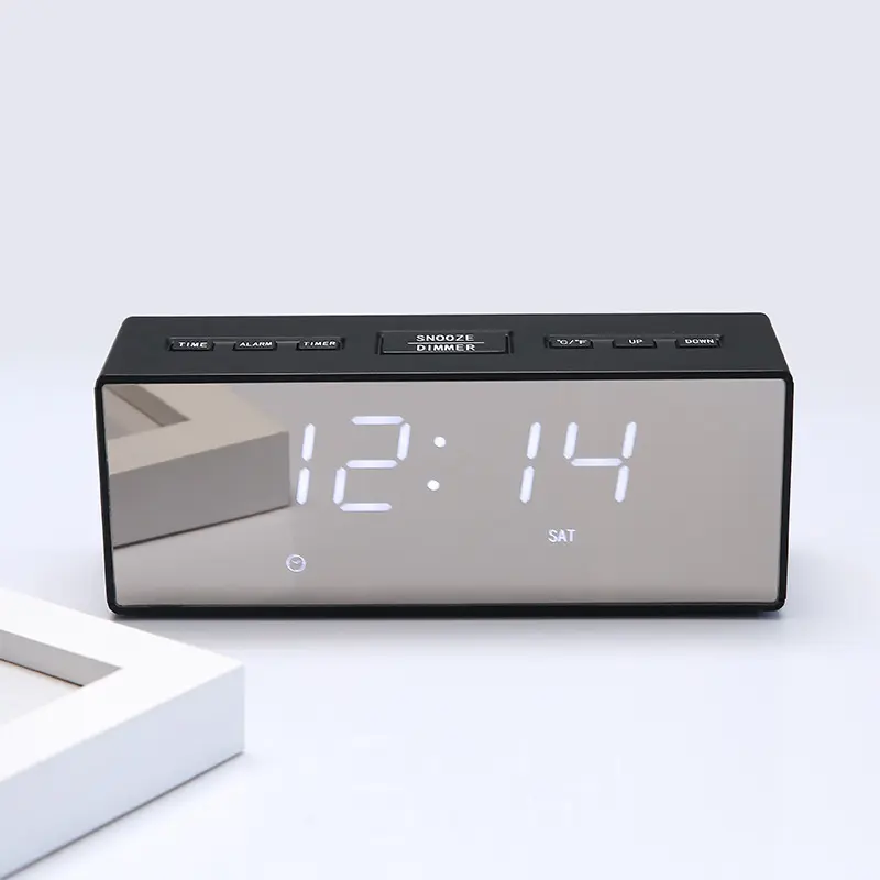 Led Wall Clock Music Alarm Temperature Display Smart Digital Clock