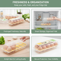 Boîte de rangement pour œufs à personnalisation rapide, transparente, pour réfrigérateur, 10 alvéoles, en plastique, pour la conservation des œufs frais, pour la cuisine domestique