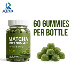 Gummies de Matcha Premium RH, Complément Beauté Adulte, Sans Sucre Ajouté, Faible Teneur en Calories, Bouteille de 60 Unités, Certifié HALAL - Product Image 3