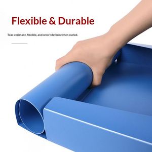 Caja de Almacenamiento de Archivos de PVC Reforzado con Logotipo Personalizado Azul - Product Image 5