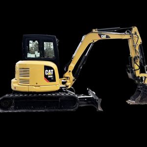 Mini-excavatrice 5 tonnes d'occasion CAT305, machine de construction, excavatrice sur chenilles Caterpillar 305 d'occasion avec accessoire tarière, certifiée CE - Product Image 1