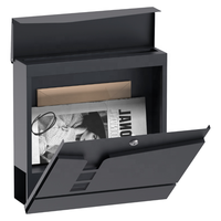 Boîte aux lettres de grande capacité personnalisée en acier galvanisé, résistante aux UV, pour extérieur, avec compartiment pour journaux, usage domestique