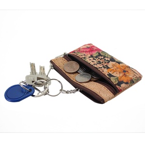 Boshiho Vegan Zipper Cork Coin <b>Purse</b> <b>Small</b> Carry Clutch Wallet Cork Bag - Product Image 1