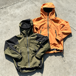 OEM Manufacturer Custom Outdoor Windbreaker Sporty Zipper Polyester Nylon Windproof Shell Blank Rain Waterproof Jacket Men
