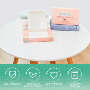 Feuilles de lessive KELEE OEM sans produits chimiques, écologiques, à dissolution rapide, respectueuses de la peau, feuilles de lessive pour sèche-<span class=keywords><strong>linge</strong></span> - Product Image 3